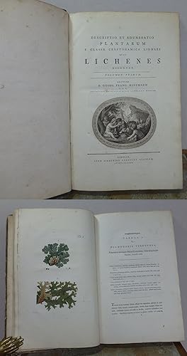 Imagen del vendedor de DESCRIPTIO ET ADUMBRATIO PLANTARUM E CLASSE CRYPTOGAMICA LINNAEI QUAE LICHENES DICUNTUR. a la venta por Roger Middleton P.B.F.A.