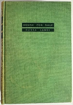 House For Sale, A Novel by Elissa Landi (1st Ed w/Signed Letter & Photo)