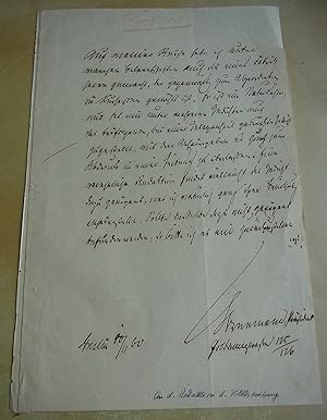 Bild des Verkufers fr Jurist & Politiker Wilhelm BORNEMANN (1798-1864): Brief BERLIN 1860 ber Dichter zum Verkauf von Versandantiquariat tucholsklavier