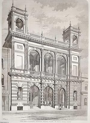 1879 : Union Bank of Australia, Melbourne : Principal Facade. Macvicar Anderson, Architect. An or...