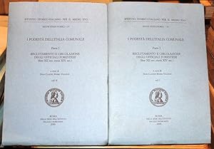 Imagen del vendedor de I podest dell'Italia comunale. Parte I. Reclutamento e circolazione degli ufficiali forestieri (fine XII sec.- meta XIV sec.). Volumi I e II a la venta por Libreria antiquaria Atlantis (ALAI-ILAB)