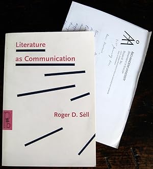 Bild des Verkufers fr Literature as Communication: the foundations of mediating criticism zum Verkauf von James Fergusson Books & Manuscripts