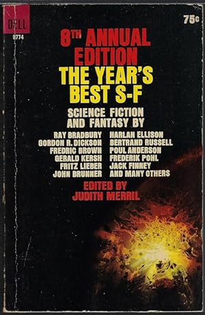 Imagen del vendedor de THE YEAR'S BEST S-F: 8th Annual Edition a la venta por Books from the Crypt