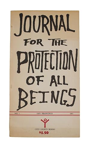 Seller image for Journal for the Protection of All Beings. A Visionary and Revolutionary Review. No. 1 for sale by The Old Mill Bookshop
