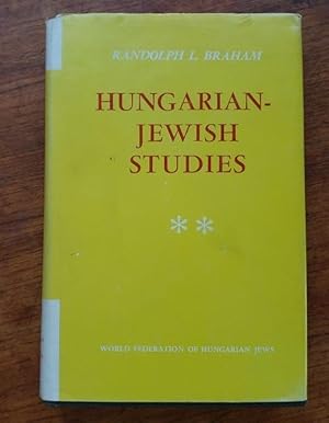 Image du vendeur pour Hungarian-Jewish Studies (Vol. 2) mis en vente par Booksphere