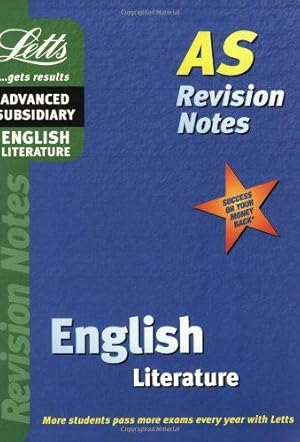 Bild des Verkufers fr AS Revision Notes: English Literature (Letts AS revision notes) zum Verkauf von WeBuyBooks