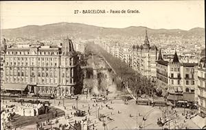 Ansichtskarte / Postkarte Barcelona Katalonien Spanien, Paseo de Gracia