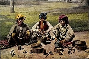 Bild des Verkufers fr Ansichtskarte / Postkarte Indien, British India, Schlangenbeschwrer zum Verkauf von akpool GmbH