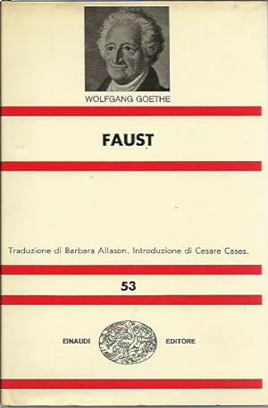 Immagine del venditore per Faust. Traduzione di Barbara Allason. Introduzione de Cesare Cases venduto da librairie le Parnasse