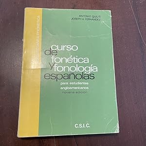 Immagine del venditore per Curso de fontica y fonologa espaolas venduto da Kavka Libros