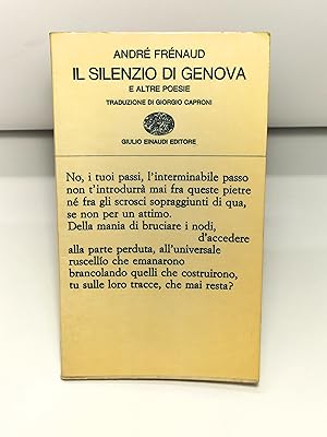 Il silenzio di Genova e altre poesie