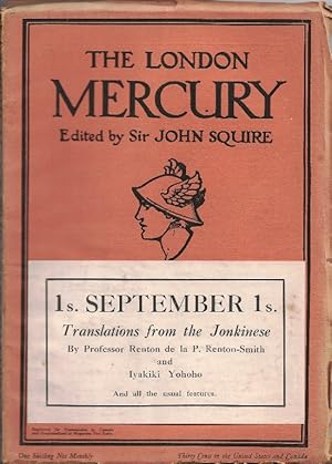 The London Mercury. Edited by Sir John Squire. Vol.XXVIII, No.167, September 1933