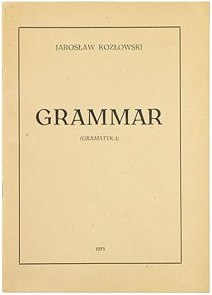 [POLISH NEO-AVANT-GARDE ? CONCEPTUAL BOOK OBJECT] Grammar (Gramatyka).
