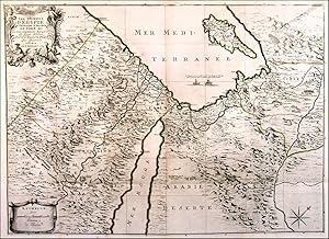 LES DESERTS DEGYPTE, DE THEBAIDE DARABIE, DE SIRIE.. Unusually orientated map covering Egypt,...