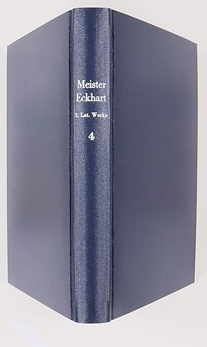 Bild des Verkufers fr Die deutschen und lateinischen Werke. Die lateinischen Werke 4: Magistri Echardi Sermones, hrsg. und bersetzt von Ernst Benz, Bruno Decker unbd Joseph Koch. zum Verkauf von Antiquariat Peter Fritzen