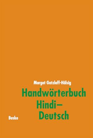 Imagen del vendedor de Handwrterbuch Hindi-Deutsch a la venta por Studibuch