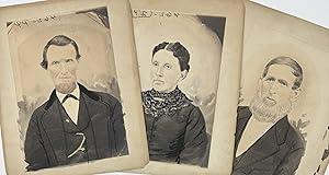 Three hand-colored portrait photographs from Lancaster County, Pennsylvania, c. Late 19th century