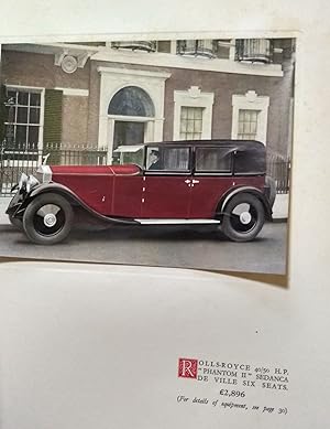 Rolls-Royce Phantom II. A Catalogue concerning the new 40-50 H.P. Six Cylinder Rolls-Royce.