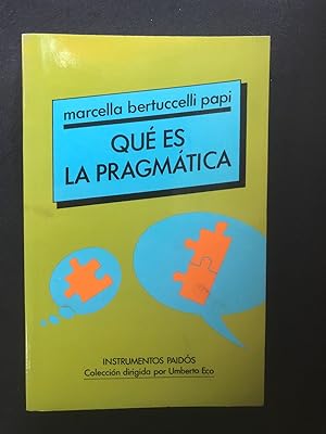 Imagen del vendedor de Qu es la pragmtica a la venta por Vrtigo Libros