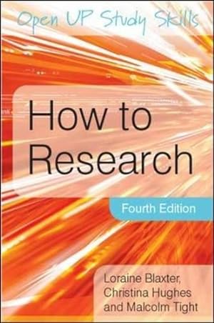 Seller image for How To Research (Open Up Study Skills) for sale by WeBuyBooks