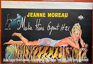 Affiche originale cinéma MATA HARI AGENT H21 Jean-Louis Trintignant JEANNE MOREAU