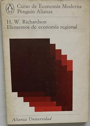 Seller image for Elementos de economa regional for sale by Librera Alonso Quijano