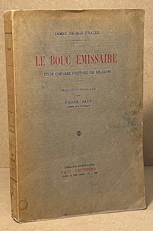 Imagen del vendedor de Le Bouc Emissaire _ Etude Comparee D'Histoire des Religions a la venta por San Francisco Book Company