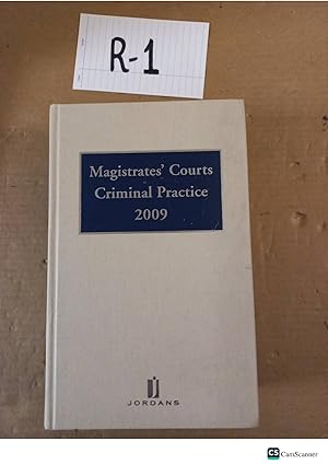 Immagine del venditore per Magistrates'Courts Criminal Practice 2009 venduto da UK LAW BOOK SELLERS LTD