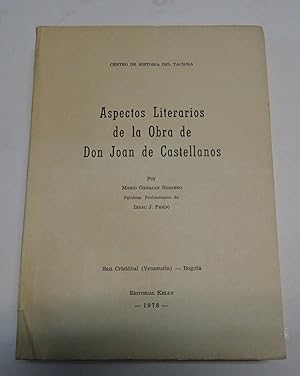 Imagen del vendedor de ASPECTOS LITERARIOS DE LA OBRA DE DON JOAN DE CASTELLANOS. a la venta por Librera J. Cintas