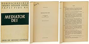 Bild des Verkufers fr Mediator Dei. Rundschreiben ber die heilige Liturgie; offizielle deutsche bersetzung. 2.Aufl. zum Verkauf von Antiquariat Lehmann-Dronke