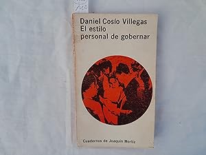 Seller image for El estilo personal de gobernar. for sale by Librera "Franz Kafka" Mxico.