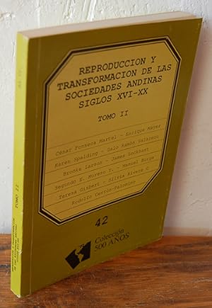 Imagen del vendedor de REPRODUCCIN Y TRANSFORMACIN DE LAS SOCIEDADES ANDINAS SIGLOS XVI - XX. Tomo II a la venta por EL RINCN ESCRITO