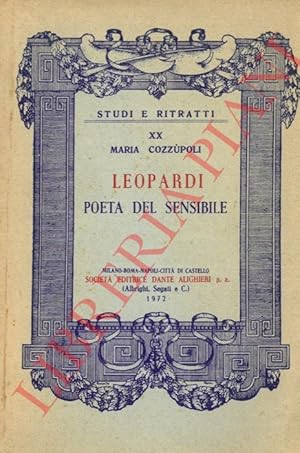 Leopardi poeta del sensibile.