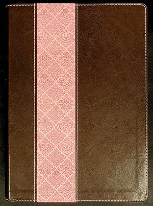 Seller image for NKJV Life Application Study Bible, Second Edition, Large Print, TuTone (Red Letter, LeatherLike, Dark Brown/Pink, Indexed) for sale by Shopbookaholic Inc