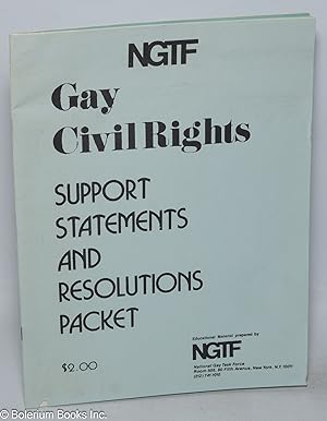Gay Civil Rights: support statements and resolutions packet