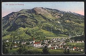 Ansichtskarte Goldau, Ortsansicht mit Rossberg