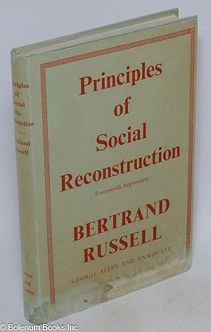 Seller image for Principles of Social Reconstruction for sale by Bolerium Books Inc.