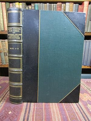 Seller image for Ante-Bellum Builders of North Carolina; [with] Revolutionary Leaders of North Carolina; [with] Race Elements in the White Population of North Carolina (North Carolina State Normal & Industrial College Historical Publications, Nos. 1-3) for sale by Pages Past--Used & Rare Books