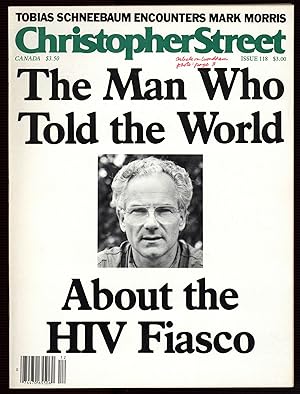 Immagine del venditore per [Cover Title]: The Man Who Told the World about the HIV Fiasco [in] Christopher Street - Issue 118 venduto da Between the Covers-Rare Books, Inc. ABAA
