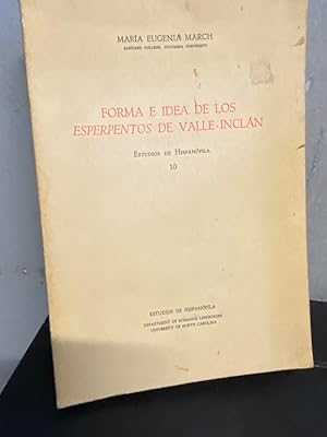 Seller image for FORMA E IDEA DE LOS ESPERPENTOS DE VALLE-INCLAN. for sale by Libros Ambig