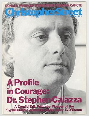 Bild des Verkufers fr [Cover Title]: A Profile in Courage: Dr. Stephen Caiazza. A Candid Talk With the Pioneer of the Syphilis / AIDS Connection [in] Christopher Street - Issue 124, June 1988 zum Verkauf von Between the Covers-Rare Books, Inc. ABAA