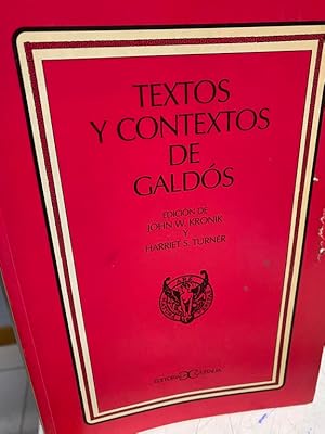 Image du vendeur pour TEXTOS Y CONTEXTOS DE GALDOS. mis en vente par Libros Ambig