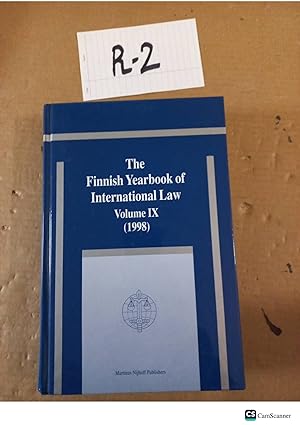 Image du vendeur pour The Finnish Yearbook Of International Law Vol IX (1998) By Martinus Nijhoff mis en vente par UK LAW BOOK SELLERS LTD