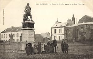 Ansichtskarte / Postkarte Carhaix Finistère, Statue de la Tour-d'Auvergne, Le Champ-de-Bataille, ...