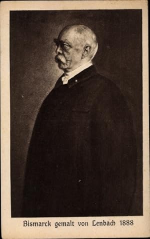 Künstler Ansichtskarte / Postkarte Lenbach, Fürst Otto von Bismarck, Portrait 1888