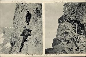 Ansichtskarte / Postkarte Hautes Alpes, Bergsteiger im Gebirge, Massif du Pelvoux