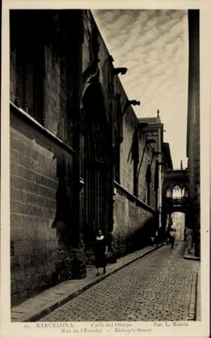 Ansichtskarte / Postkarte Barcelona Katalonien Spanien, Bischoffs Straße