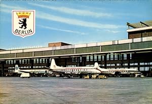 Ansichtskarte / Postkarte Berlin Tempelhof, Zentralflughafen, Passagierflugzeuge, British Europea...