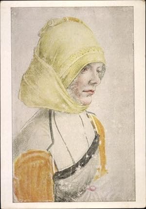 Künstler Ansichtskarte / Postkarte Holbein, Hans d. J., Junge Frau