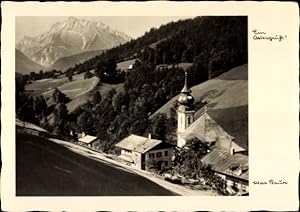 Ansichtskarte / Postkarte Maria Gern Berchtesgaden, Glückwunsch Ostern, Ortsansicht - Max Baur O 42